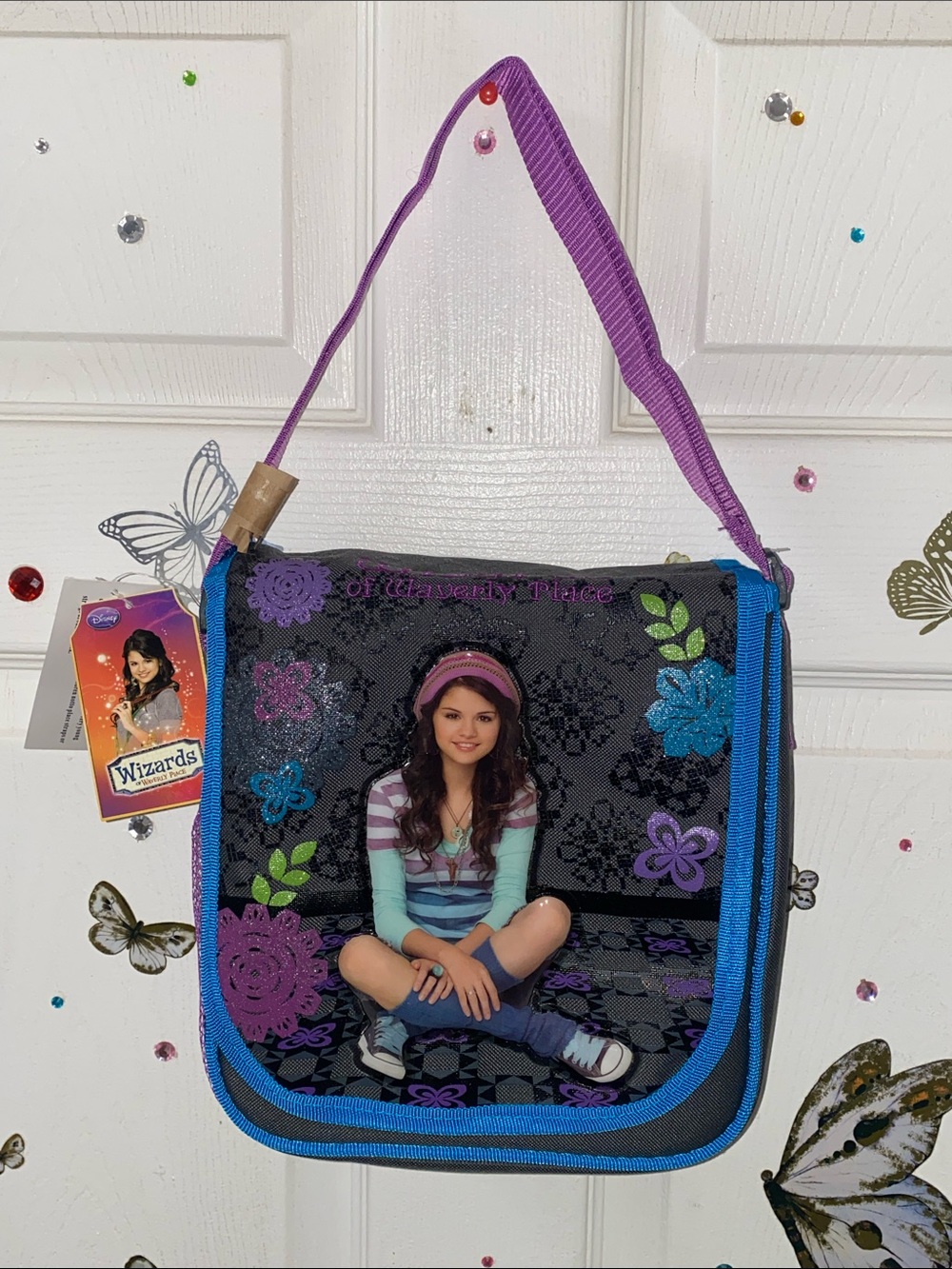 Rare Disney Selena Gomez Purple and Black Crossbody vintage Disney pop culture
